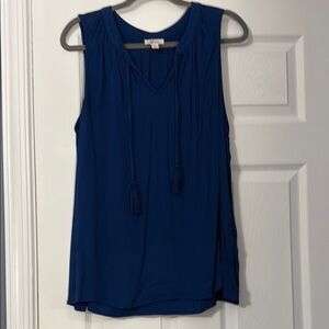 Style & Co. Sleeveless Navy Blouse